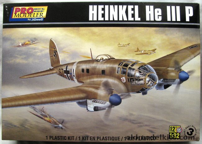 Revell 1/32 Heinkel He-111 P With TWO CMK Mg15 Machine Gun Sets - Pro Modeler Issue, 85-5628 plastic model kit